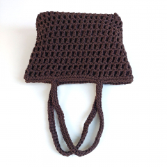 H�kel-Handtasche rechteckig - dunkelbraun