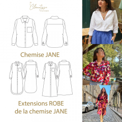 Papierschnittmuster Hemdbluse Hemdkleid JANE - Clematisse Pattern