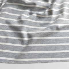 Punto di Roma Heavy Stretch Jersey Streifen, grau wei�