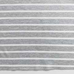 Punto di Roma Heavy Stretch Jersey Streifen, grau wei�