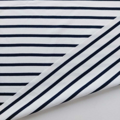 Punto di Roma Heavy Stretch Jersey Streifen, dunkelblau wei�