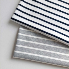 Punto di Roma Heavy Stretch Jersey Streifen, dunkelblau wei�