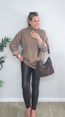 Kunstleder Lederimitat mit Wildleder-Imitat R�cken elastisch, armygr�n