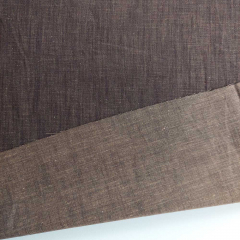 Lyocell Baumwolle Leinen Stoff Meterware schokobraun (dunkelbraun)