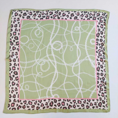 Halstuch Leoparden Muster Seile, hellgr�n rosa