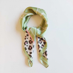 Halstuch Leoparden Muster Seile, hellgr�n rosa