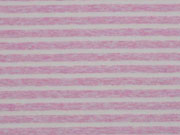 Jersey Streifen garngefrbt, rosa melange wei
