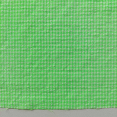 Seersucker Stoff kariert Meterware Vichy Karo, neongr�n wei�