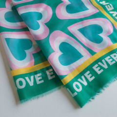 Halstuch Schal  Everyday Love, gr�n rosa