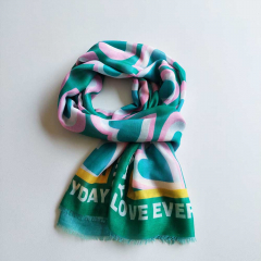 Halstuch Schal  Everyday Love, gr�n rosa