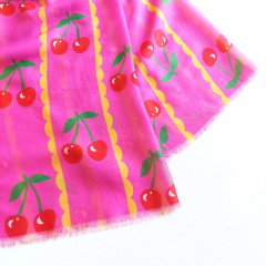 Halstuch Schal  Kirschen pink rot gr�n