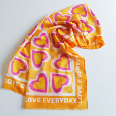 Halstuch Schal  Everyday Love, pink orange gelb