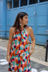 Papierschnittmuster Neckholder-Bluse Kleid PAREO  - Clematisse Pattern