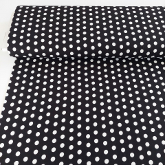 Viskose Jersey Stoff Punkte - wei� schwarz