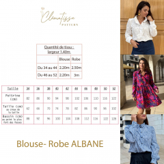 Papierschnittmuster ALBANE Kleid Bluse  - Clematisse Pattern