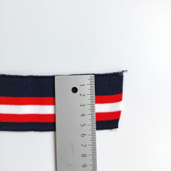 Fertigb�ndchen Streifen College Style, rot cremewei� dunkelblau