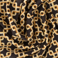 Badeanzugstoff Funktionsjersey Retromuster, beige camel schwarz