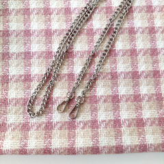 Jacquard Boucl� Karomuster Rosa-Beige