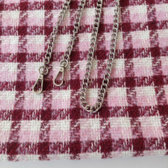 Jacquard Boucl�, Karomuster Rosa Burgundy