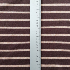 Strickstoff Doppelstrick Streifen – beige dunkelbraun