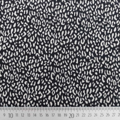 Strickstoff Leopardenmuster Schwarz Wei�