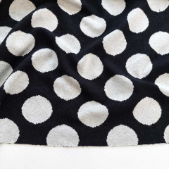 Strickstoff Punkte Tupfen schwarz wei�