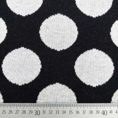 Strickstoff Punkte Tupfen schwarz wei�