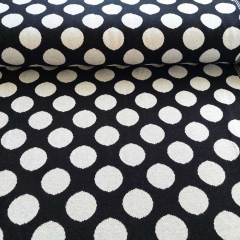 Strickstoff Punkte Tupfen schwarz wei�