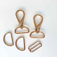 Feststellschnalle f�r Gurtband Schieber Metall 3,8 cm hochwertig hochgl�nzend, gold