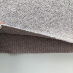 Boucl� Stoff Taupe – Mantelstoff & Jackenstoff mit Wolle Meterware