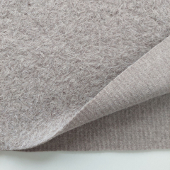 Boucl� Stoff Taupe – Mantelstoff & Jackenstoff mit Wolle Meterware