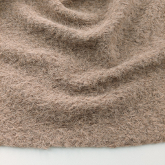 Boucl� Stoff Meterware Cognac – warmer Braunton mit klassischer Textur