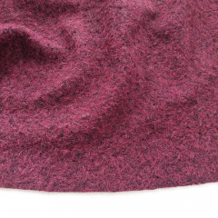 Boucl� Stoff Bordeaux – Meterware f�r Jacken & M�ntel, 12% Wolle