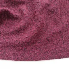 Boucl� Stoff Bordeaux – Meterware f�r Jacken & M�ntel, 12% Wolle