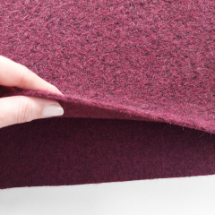Boucl� Stoff Bordeaux – Meterware f�r Jacken & M�ntel, 12% Wolle