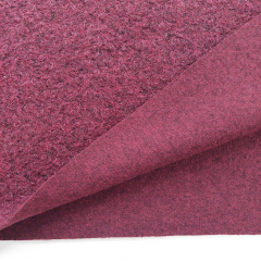 Boucl� Stoff Bordeaux – Meterware f�r Jacken & M�ntel, 12% Wolle