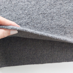 Boucl� Stoff Grau – Meterware f�r Jacken & M�ntel, 12% Wolle