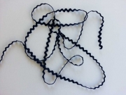 Zackenlitze Cotton 10 mm, dunkelblau