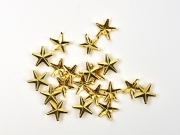 20 Sterne Ziernieten zum Durchstecken, goldfarbig