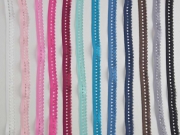 elastisches Band mit Rschenrand 1.5 cm, jeansblau