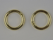 2 Taschenringe  3.5 cm,  gold