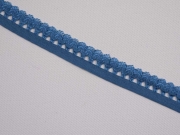 elastisches Band mit Rschenrand 1.5 cm, jeansblau