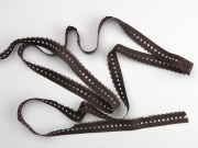 elastisches Band mit Rschenrand 1.5 cm, braun