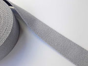 Gurtband Baumwolle 40 mm, hellgrau