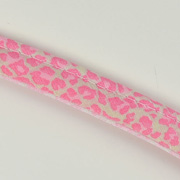 Paspelband Leoparden Muster Animal Print, rosa beige