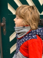 B�ndchenstoff Meterware Glattstrick uni, nachtblau