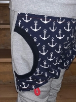 B�ndchenstoff Meterware Glattstrick uni, nachtblau