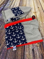 B�ndchenstoff Meterware Glattstrick uni, nachtblau