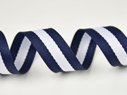 Gurtband Streifen 3 cm, navy wei navy