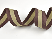 RESTSTCK 260 cm Ripsband Streifen 3 cm, braun beige braun